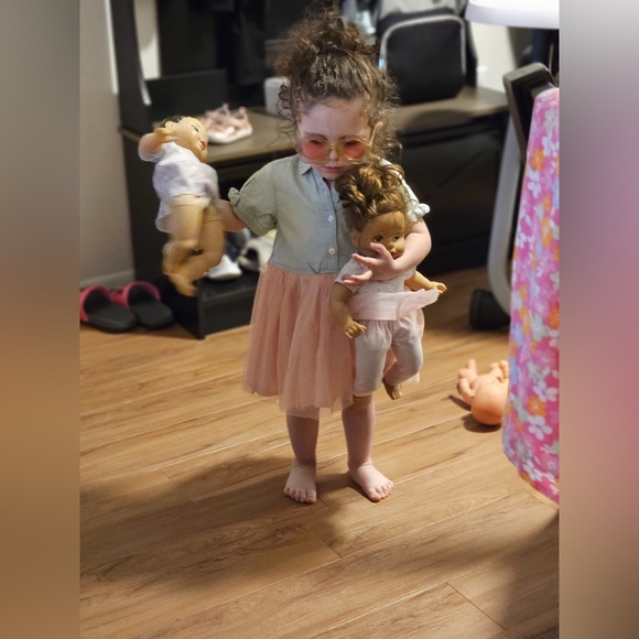 Osh Kosh Baby Girl Denim Tulle Dress NWT 18 months - Picture 6 of 8